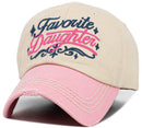 KBV1641 Favorite Daughter Vintage Baseball Cap - MiMi Wholesale