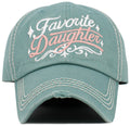 KBV1641 Favorite Daughter Vintage Baseball Cap - MiMi Wholesale