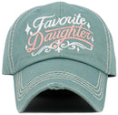 KBV1641 Favorite Daughter Vintage Baseball Cap - MiMi Wholesale