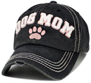 KBV1646 Dog Mom Paw Vintage Baseball Cap - MiMi Wholesale