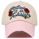 KBV1651 Rooted In Christ Vintage Baseball Cap - MiMi Wholesale