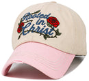 KBV1651 Rooted In Christ Vintage Baseball Cap - MiMi Wholesale