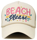 KBV1652 Beach Please Vintage Baseball Cap - MiMi Wholesale