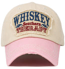 KBV1654 Whiskey Southern Therapy Vintage Baseball Cap - MiMi Wholesale