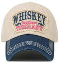 KBV1654 Whiskey Southern Therapy Vintage Baseball Cap - MiMi Wholesale