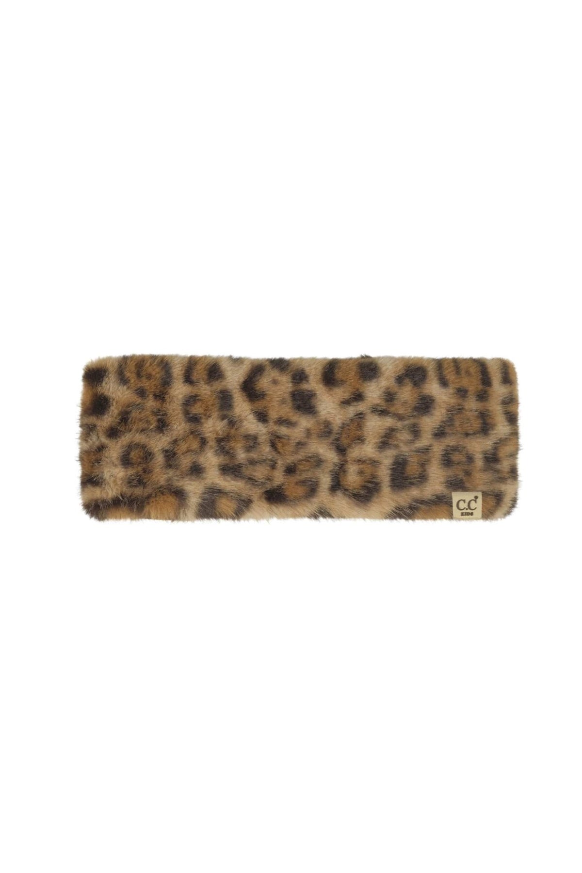 KD-HWE0162 Poppy Kids Leopard Faux Fur Headwrap - MiMi Wholesale