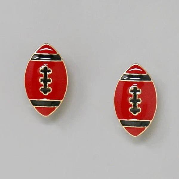 KE1000 Football Gameday Post Earrings - MiMi Wholesale
