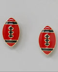 KE1000 Football Gameday Post Earrings - MiMi Wholesale