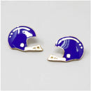 KE1001 Football Helmet Gameday Post Earrings - MiMi Wholesale