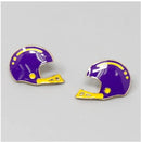 KE1001 Football Helmet Gameday Post Earrings - MiMi Wholesale