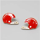 KE1001 Football Helmet Gameday Post Earrings - MiMi Wholesale