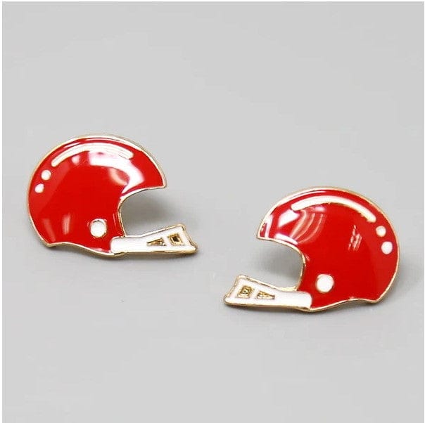 KE1001 Football Helmet Gameday Post Earrings - MiMi Wholesale