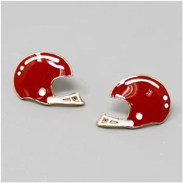KE1001 Football Helmet Gameday Post Earrings - MiMi Wholesale