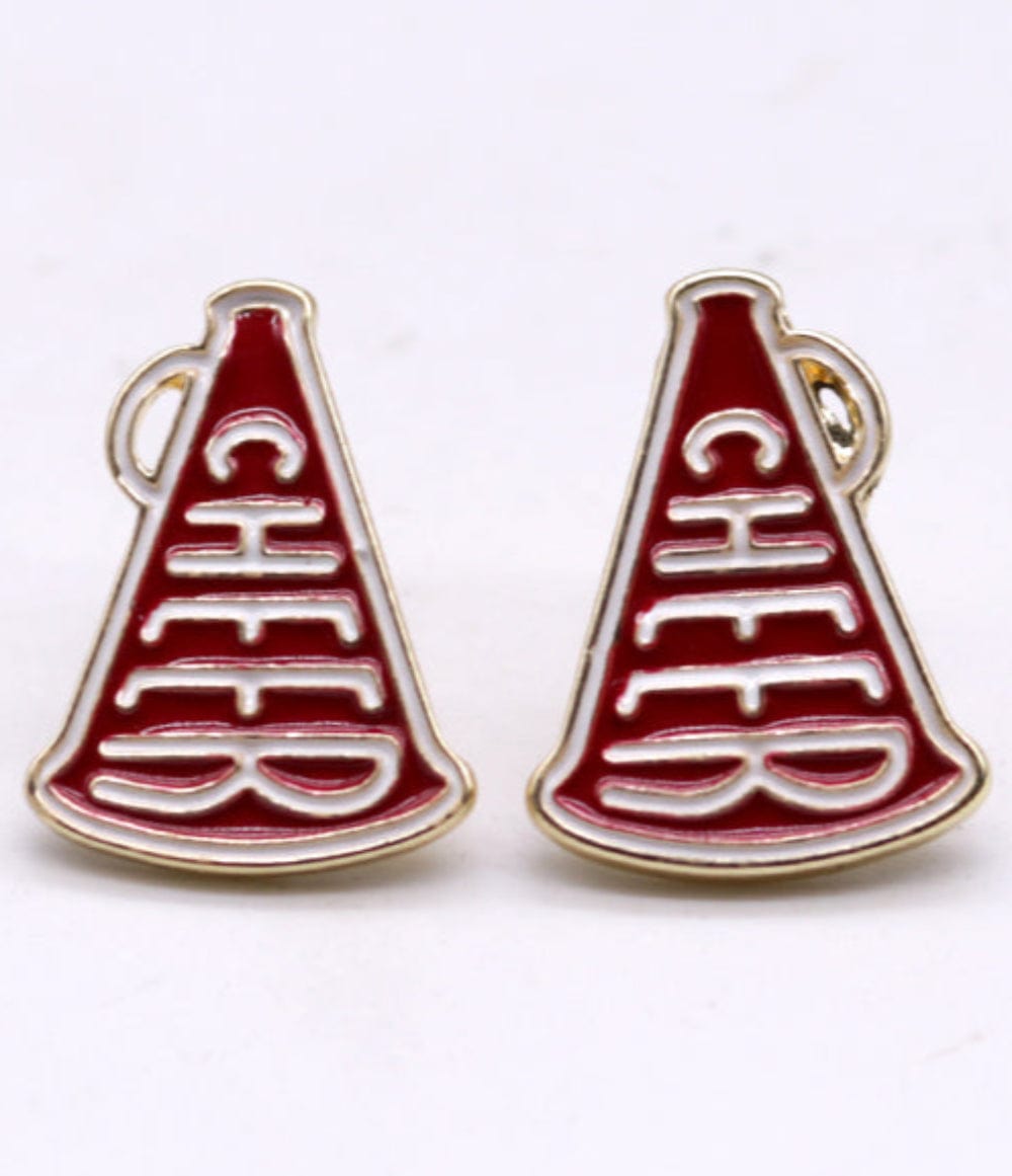 KE1004 Cheer Horn Gameday Post Earrings - MiMi Wholesale