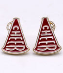 KE1004 Cheer Horn Gameday Post Earrings - MiMi Wholesale
