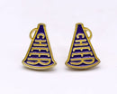 KE1004 Cheer Horn Gameday Post Earrings - MiMi Wholesale