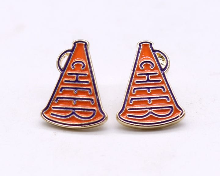 KE1004 Cheer Horn Gameday Post Earrings - MiMi Wholesale
