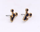 KE1005 Cheerleader Gameday Post Earrings - MiMi Wholesale