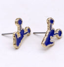 KE1005 Cheerleader Gameday Post Earrings - MiMi Wholesale