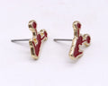 KE1005 Cheerleader Gameday Post Earrings - MiMi Wholesale