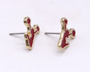 KE1005 Cheerleader Gameday Post Earrings - MiMi Wholesale