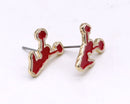 KE1005 Cheerleader Gameday Post Earrings - MiMi Wholesale