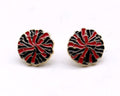 KE1006 Pom Pom Gameday Post Earrings - MiMi Wholesale