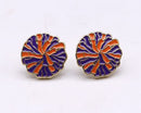 KE1006 Pom Pom Gameday Post Earrings - MiMi Wholesale
