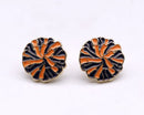 KE1006 Pom Pom Gameday Post Earrings - MiMi Wholesale