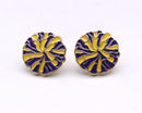 KE1006 Pom Pom Gameday Post Earrings - MiMi Wholesale