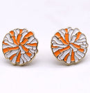 KE1006 Pom Pom Gameday Post Earrings - MiMi Wholesale