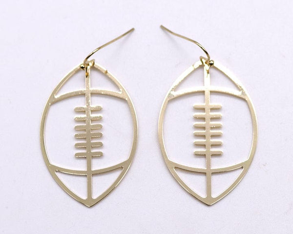 KE1011 Football Gameday Dangle Earrings - MiMi Wholesale