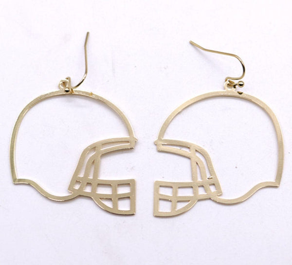KE1012 Football Helmet Gameday Dangle Earrings - MiMi Wholesale