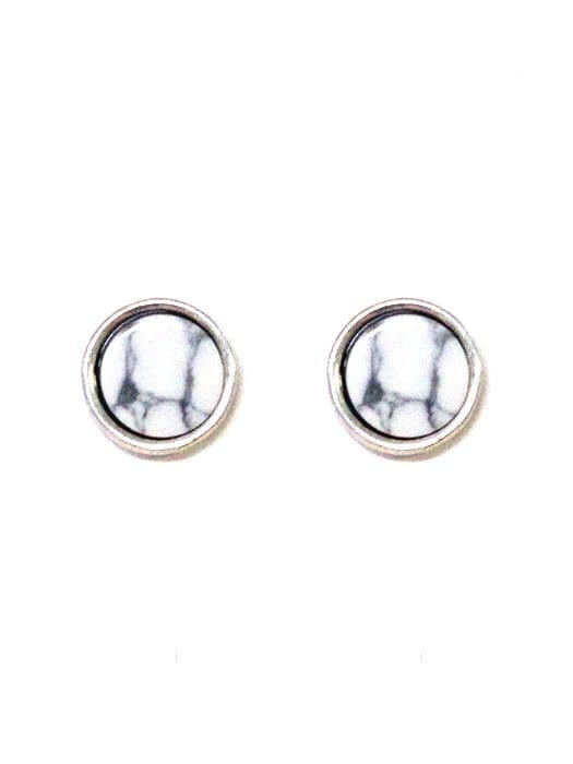 KE1013 Stone Post Earrings - MiMi Wholesale