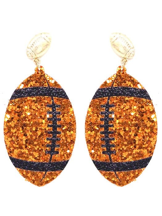 KE8491 Shimmer Football Earrings - MiMi Wholesale