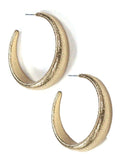 KE8545 Olivia C Shape Hoop Earrings - MiMi Wholesale