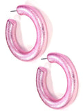 KE8563 Dory C Shape Hoop Earrings - MiMi Wholesale