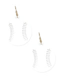 KE8633 Cutout Baseball Earrings - MiMi Wholesale