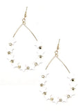 KE8816 Teardrop Star Hoop Earrings - MiMi Wholesale