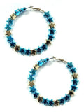 KE8820 Star Hoop Earrings - MiMi Wholesale