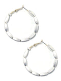 KE8838 Tonya Beaded Hoop Earrings - MiMi Wholesale