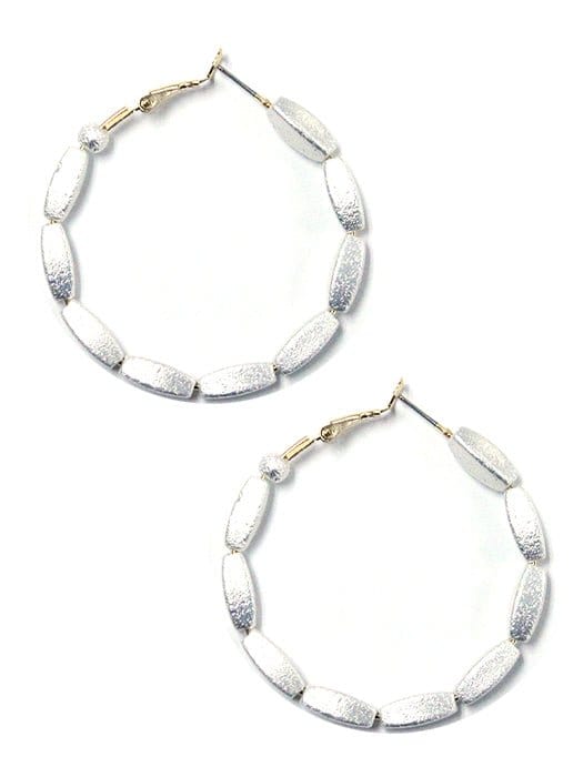 KE8838 Tonya Beaded Hoop Earrings - MiMi Wholesale