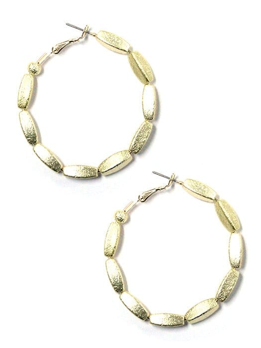 KE8838 Tonya Beaded Hoop Earrings - MiMi Wholesale