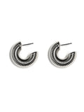 KE8967 Coil Small C Shape Earrings - MiMi Wholesale