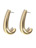 KE9025 J Curve Earrings - MiMi Wholesale