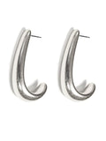 KE9025 J Curve Earrings - MiMi Wholesale