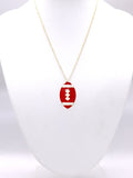 KN1000 Game Day Football Pendant Necklace - MiMi Wholesale