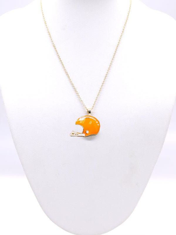 KN1001 Game Day Football Helmet Pendant Necklace - MiMi Wholesale