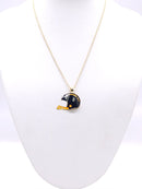 KN1001 Game Day Football Helmet Pendant Necklace - MiMi Wholesale