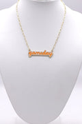 KN1048 Game Day Letter Pendant Necklace - MiMi Wholesale